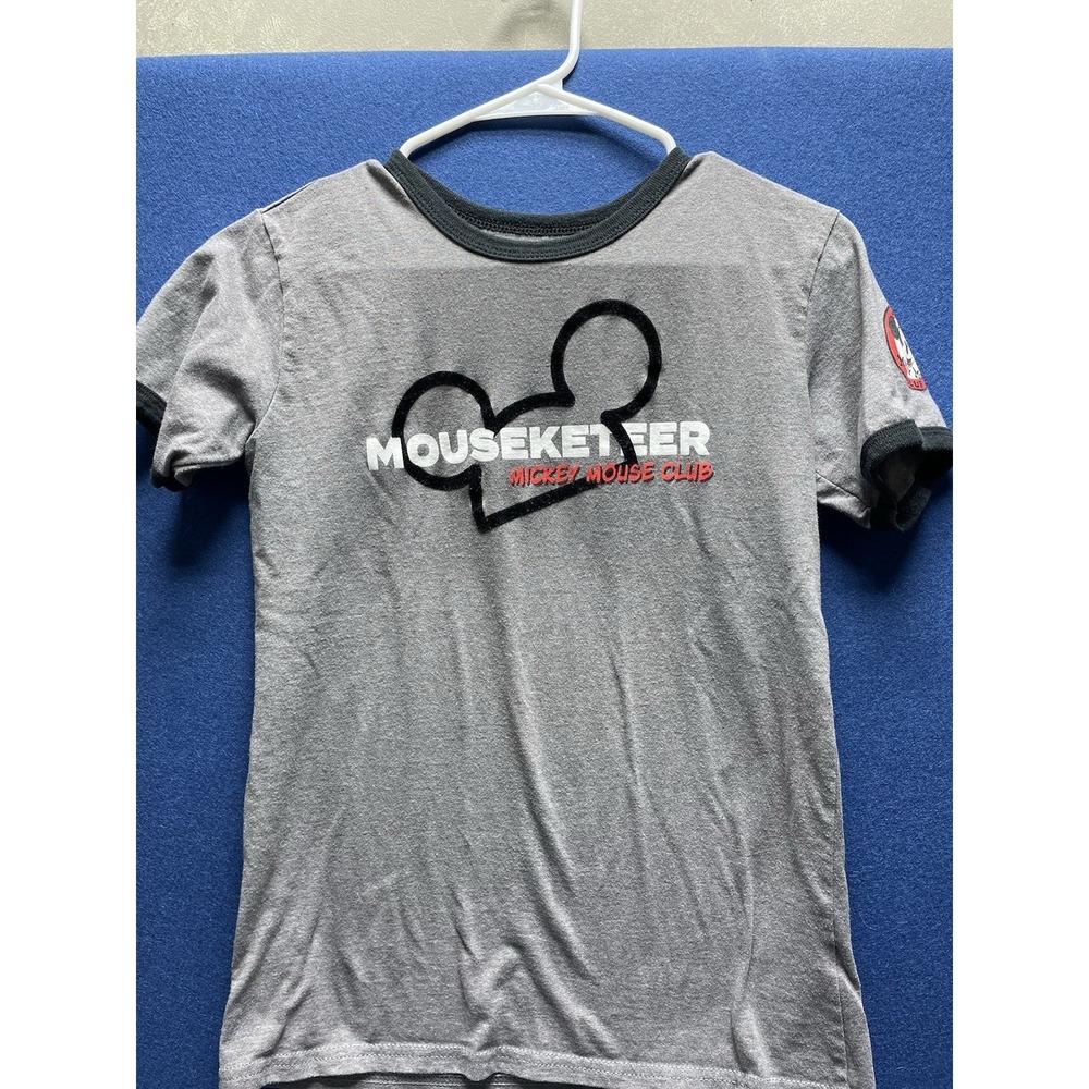 Disney Mickey Mouse Club‎ Mouseketeer Kids Ringer T Shirt Size L (10/12)